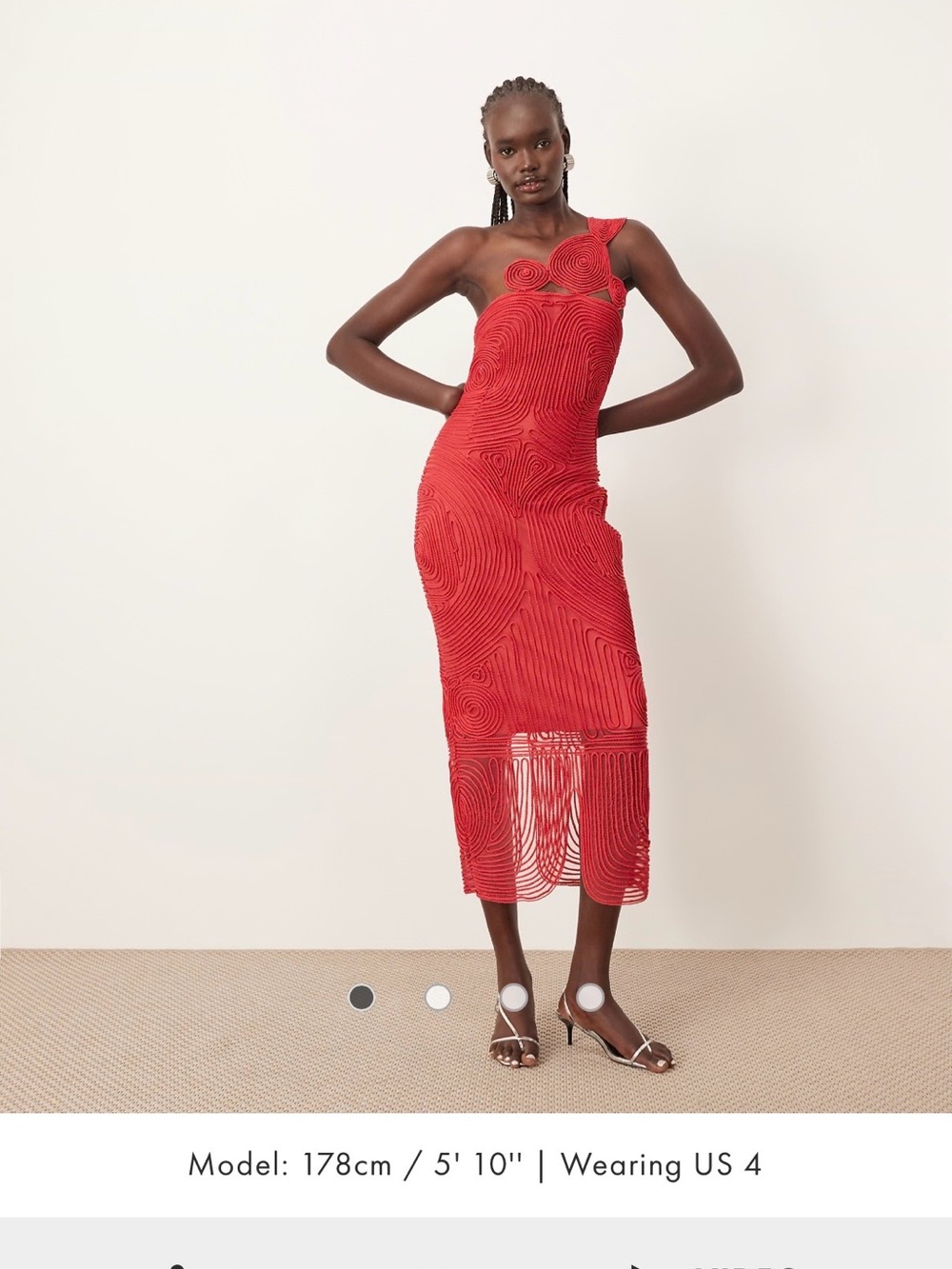 ASOS Red One-Shoulder Dress